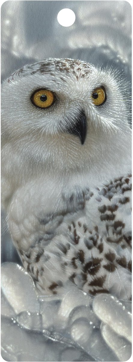 Solidchoice - 3D Bladwijzer met Snowy Owl Kunstwerk van Gerenommeerde Kunstenaar