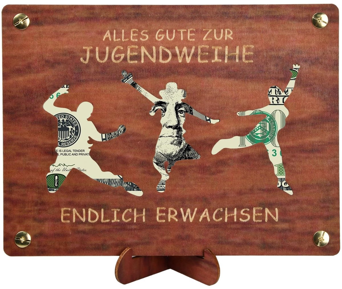 Solidchoice - Houten Geldgeschenk Verpakking met Wenskaart