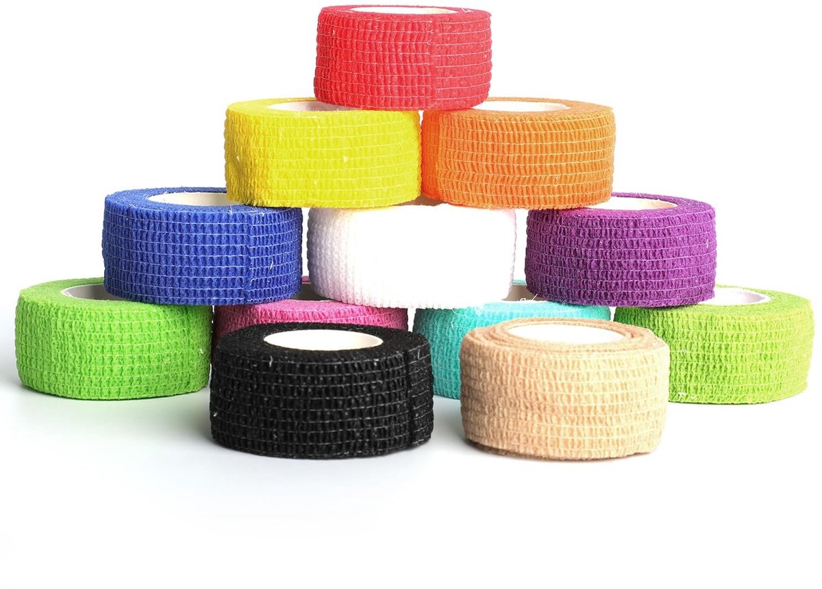 Solidchoice - 12 Rollen Elastische Verhuurband voor Wonden en Oefeningen
