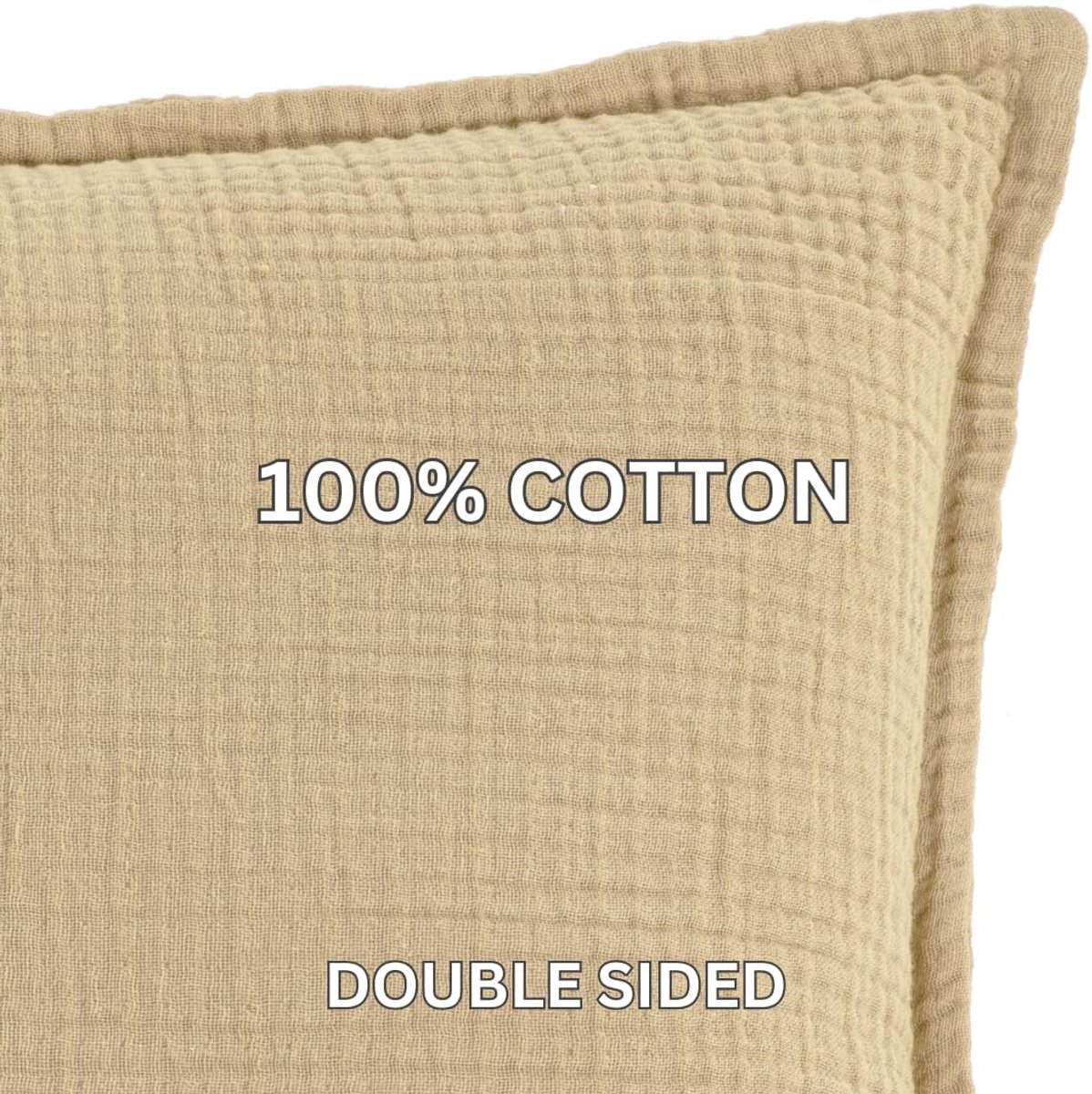 Tiseco Home Studio - Cushion (filled) SUZETTE - Square - 45x45 cm - Sand - ShopVlot