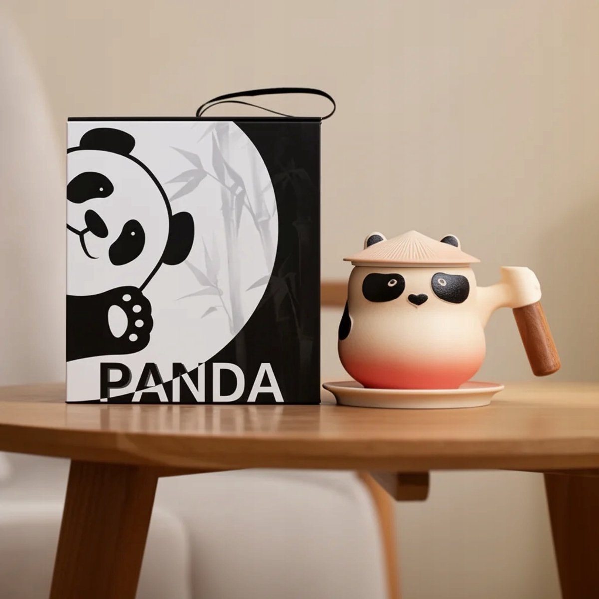 Keramische Panda Mok met Infuser - 350ml