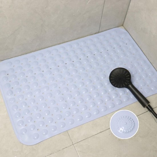 Douchemat Vierkant - Badmat Antislip - Veilig Douchen - Ultiem Anti-slip - 48 x 48 cm - Lichtblauw — afbeelding 3
