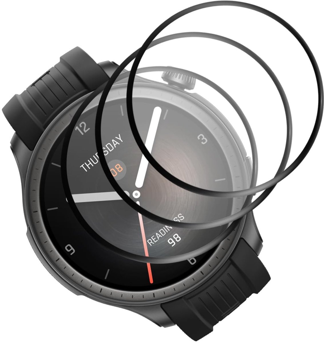Solidchoice - 3 stuks beschermfolie voor Amazfit Balance - Zachte TPU, Ultra HD helder