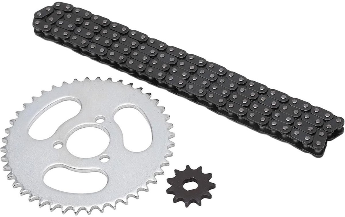 Solidchoice - T8F Stalen Tandwielkettingset voor Karts en ATV's