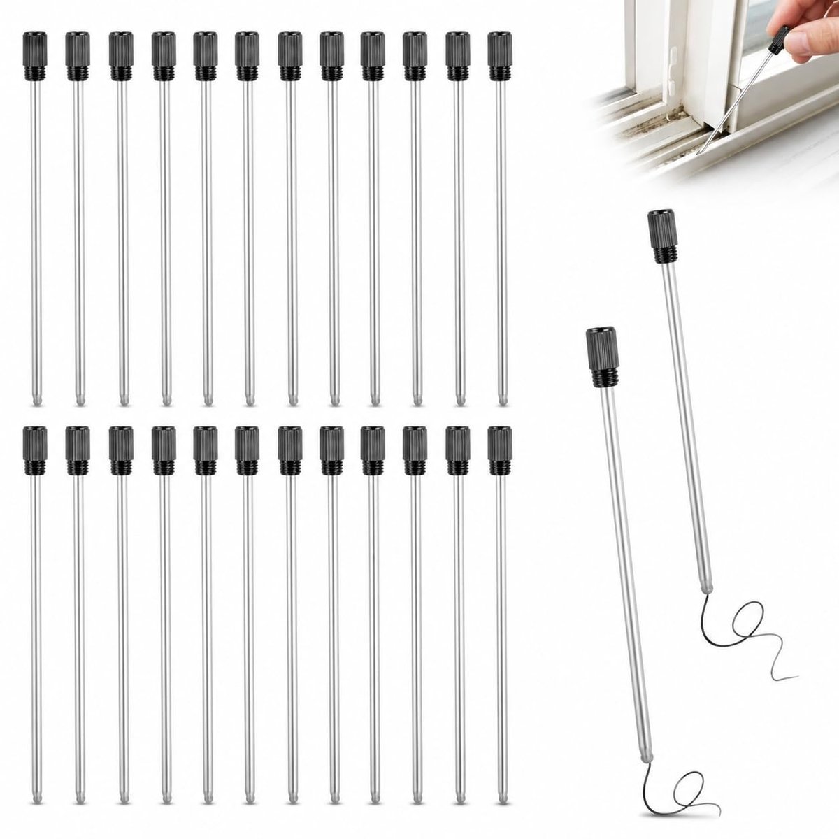 Solidchoice - Set van 24 Ballpoint Pen Navullingen in Blauw en Zwart