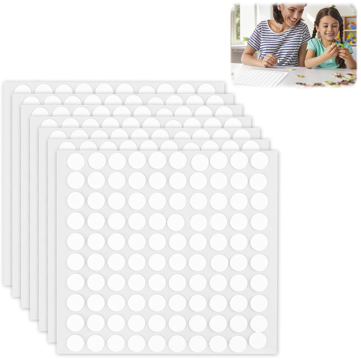 Plakstippen 10 mm - dubbelzijdig plakband - transparant - ideaal voor decoraties - ShopVlot