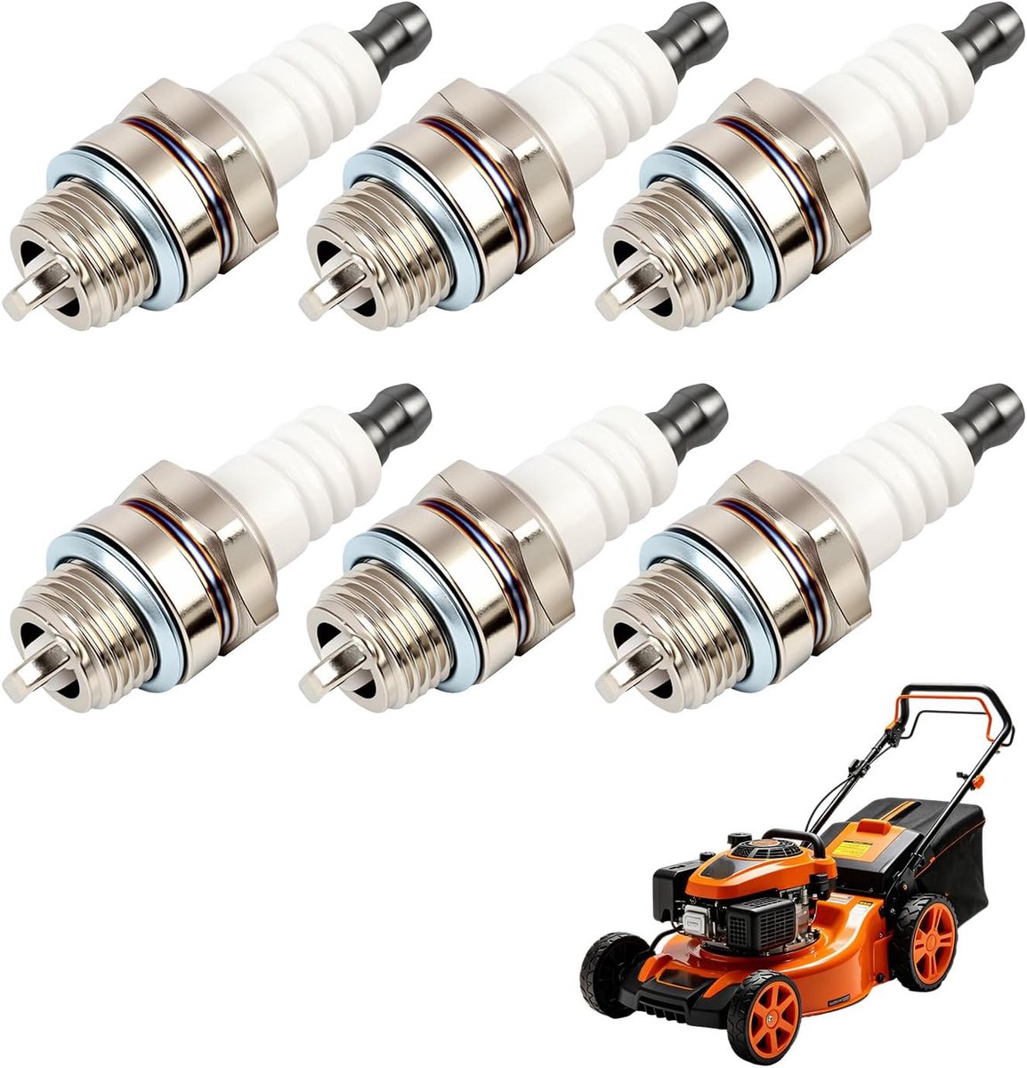 Bougies L7T 6 stuks - Universeel voor 2-takt motoren - Compatibel met BPMR7A, CJ8, RCJ6Y - ShopVlot