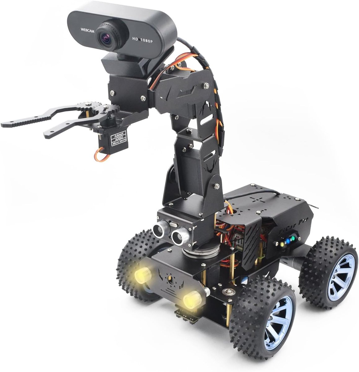 Robotic kit voor Raspberry Pi - Slimme auto met 4-DOF robotic arm - 1080P HD camera - Ideaal voor AI en STEM onderwijs - ShopVlot