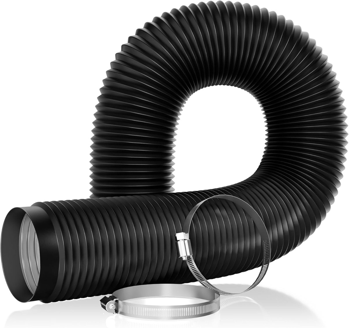 ø100mm 5m long drain hose, black - ShopVlot