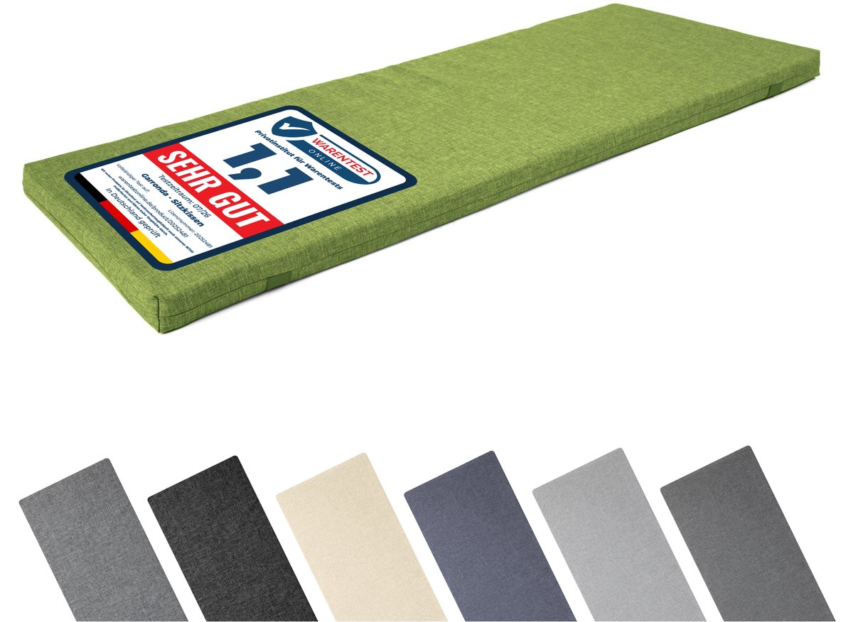 Garronda Bankkussen 100x40 cm – 4 cm dik – Waterafstotend & UV-bestendig – Groen GD-AM-Dino