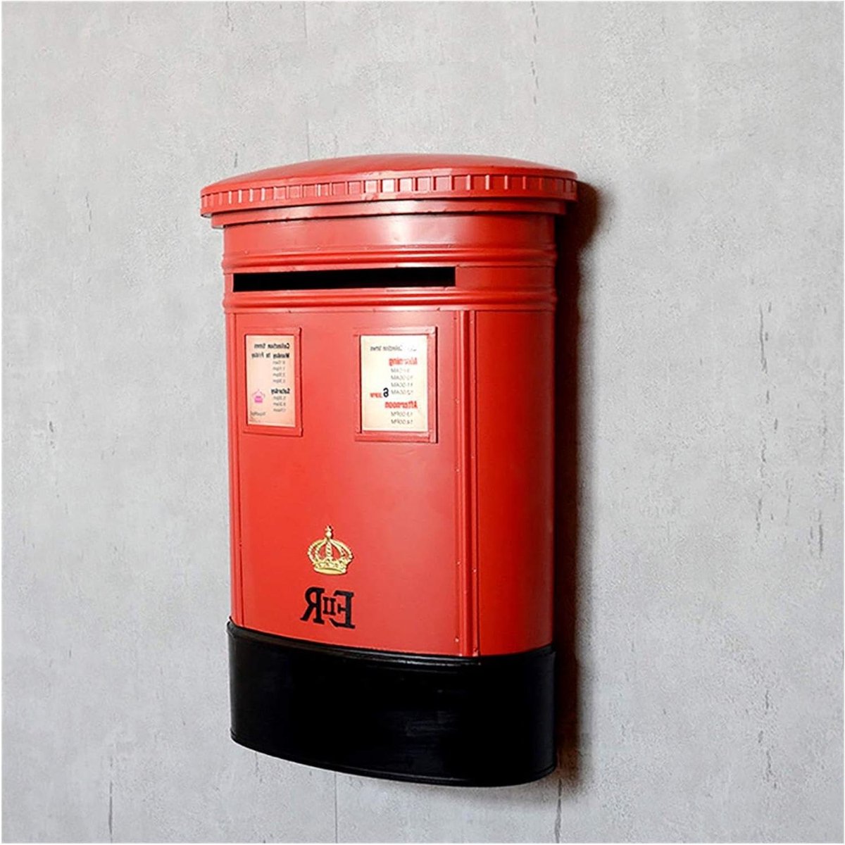 Wandmontage Mailbox - Brievenbus Buiten - Post Ontvangen - Gegalvaniseerd Staal - 34 x 15 x 49 cm - Rood