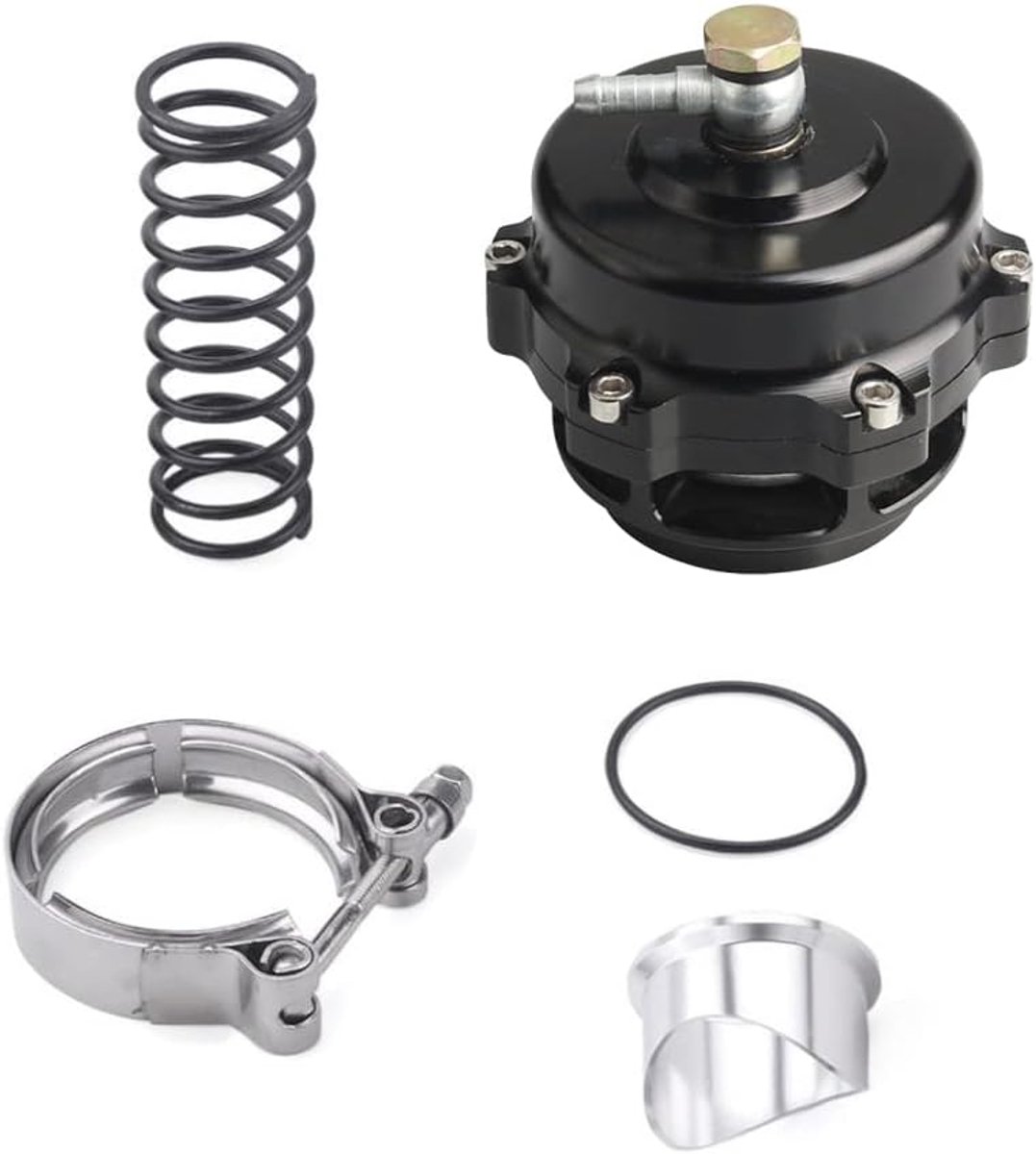 50 mm Tial turbocharger V-band Blow Off Valve 35 psi boost BOV aluminium klem Spring (zwart (zwart)