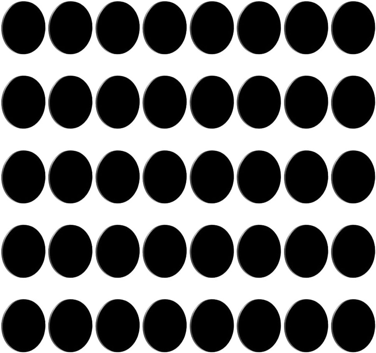 40 stuks zwarte cirkels acrylplaat 40 mm cirkelvormige miniatuurbasis 3 mm dikke blanco actiefiguur displaybasis rond plastic paneel voor miniaturen oorlogsspel doe-het-zelf knutselen