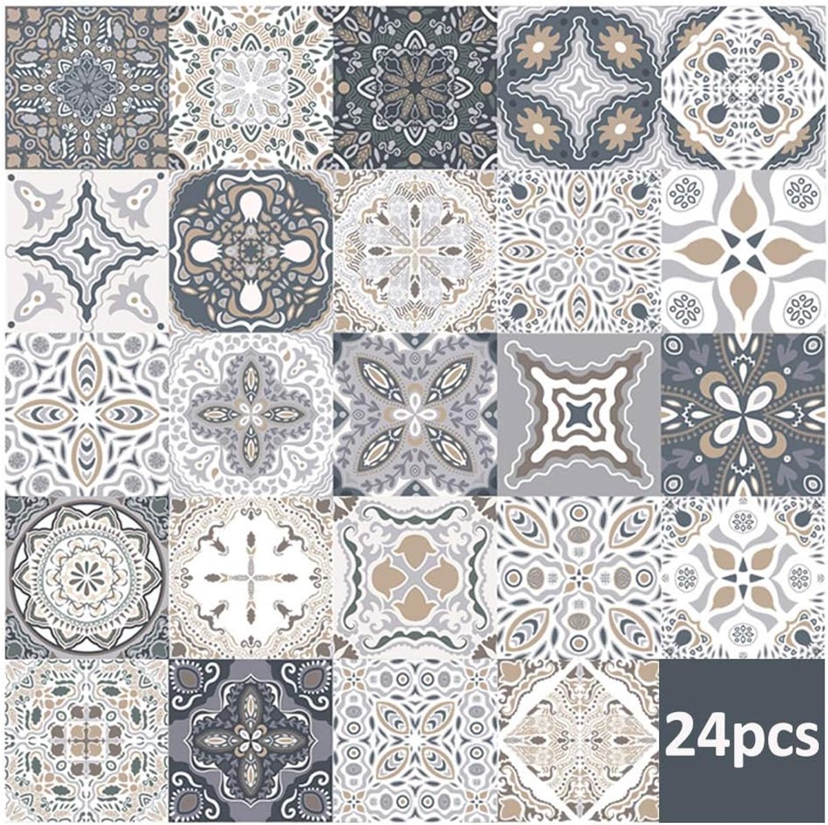 Tegelstickers - tegelstickers, stickers voor in de keuken, woonkamer, badkamer, zelfklevende interieurdecoratie | Keuken, woonkamer, badkamer, woondecoratie, zelfklevend (10 x 10 cm)