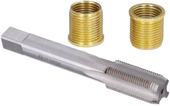 Draad Reparatie Tools M14 X 1.25 Bout en M16 X 1.25 Tap Benzinemotor Bougie Schroefdraad Gat Reparatie Kit — afbeelding 4
