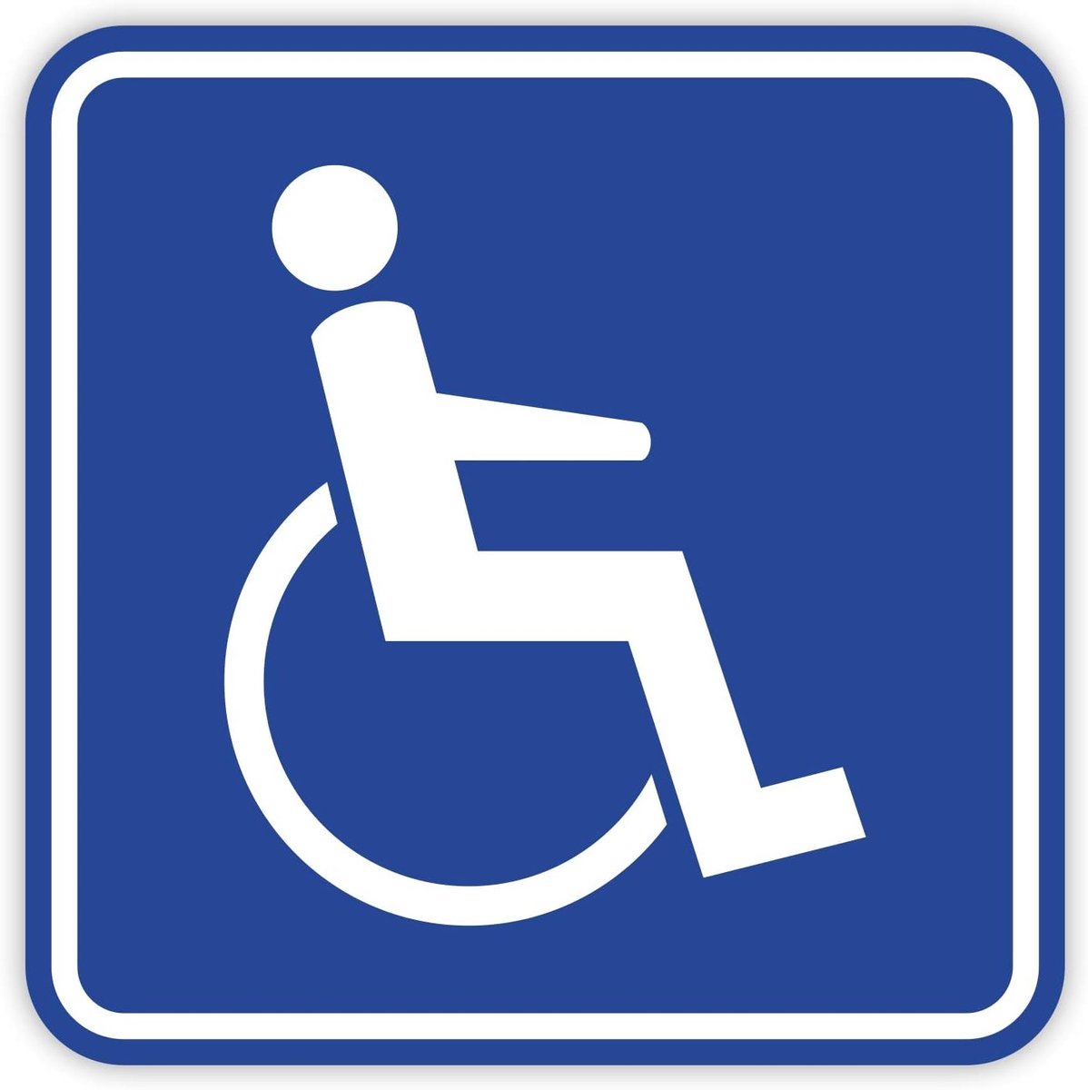 ISecur Magnetisch Rolstoelbord Gehandicaptenvervoer 15 x 15 cm - hin358 | Magnetisch voertuigsymbool, toegankelijkheidsmarkering, teken voor rolstoelgebruikers