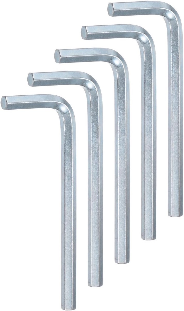 Inbussleutels L-vorm 5 mm reparatiegereedschap staal chroom vanadium voor reparatie thuis