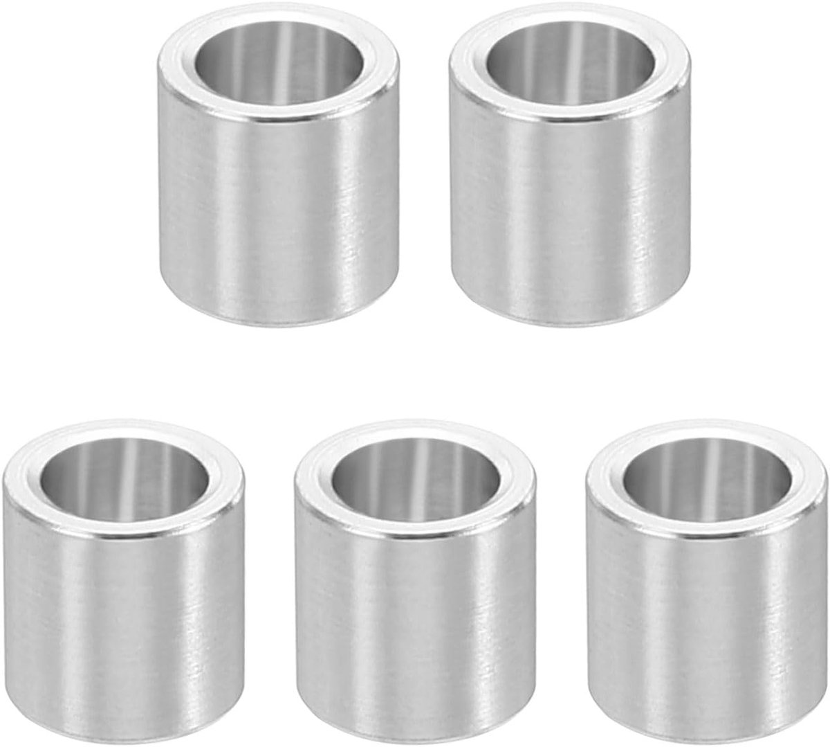 M4 Aluminium Spacers, 5 Stks Metalen Spacer Aluminium 4.1mm ID x 6mm OD x 6mm L Aluminium Spacer Schroef Standoff Ronde voor 5/32 "of M4 Schroefbouten