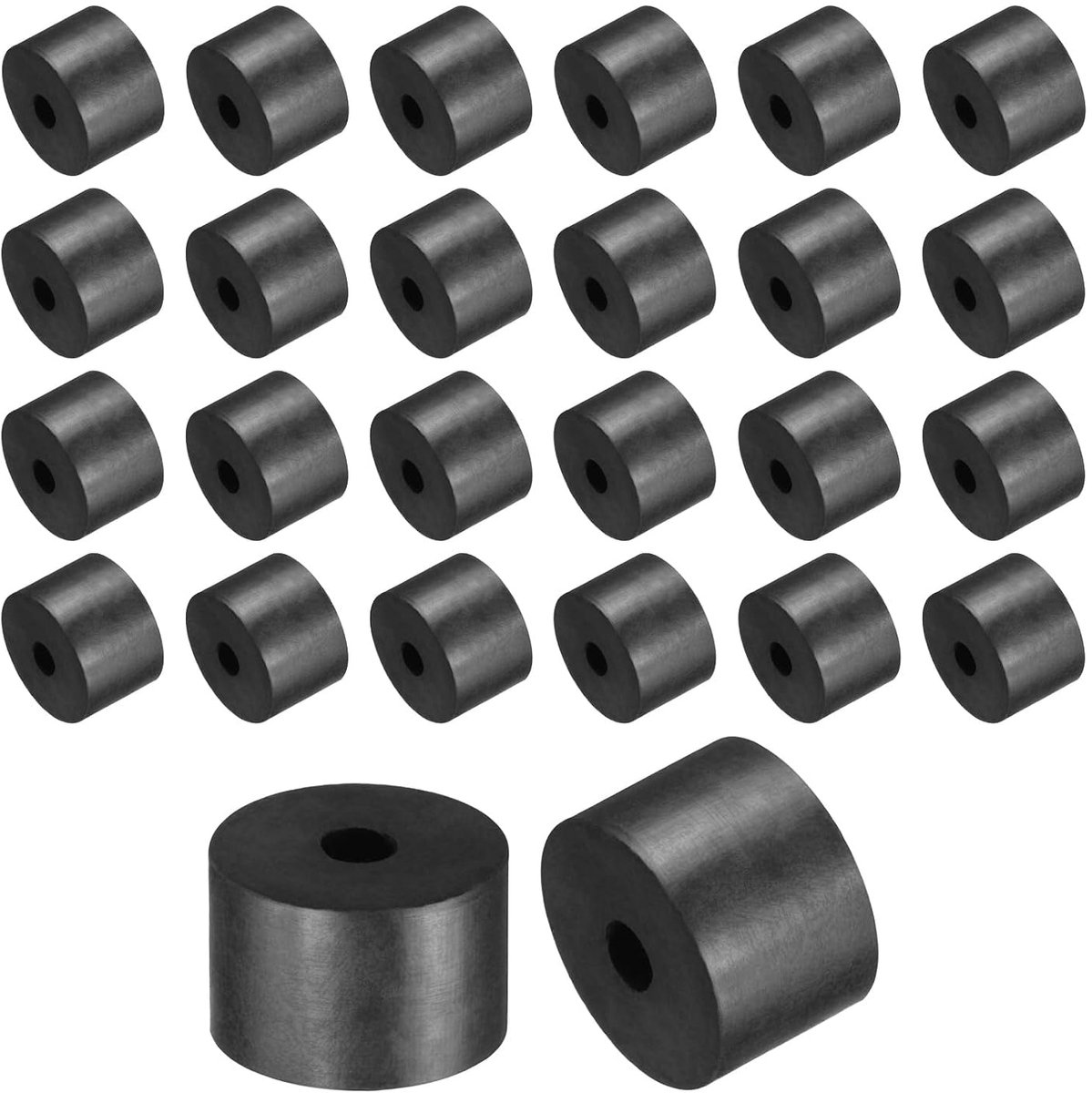 60 stuks rubberen sluitringen, 12 mm buitendiameter x 3 mm binnendiameter x 8 mm hoogte, ronde rubberen bussen, dikke rubberen sluitringen, voor huis- en autoaccessoires