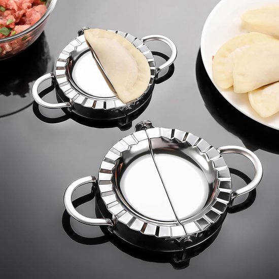 Ravioli, 2 stuks, roestvrij staal, uitsteekvormpjes, steekvormpjes, makers, ravioli-maker, deegzakvormer, set van 2 stuks — afbeelding 3