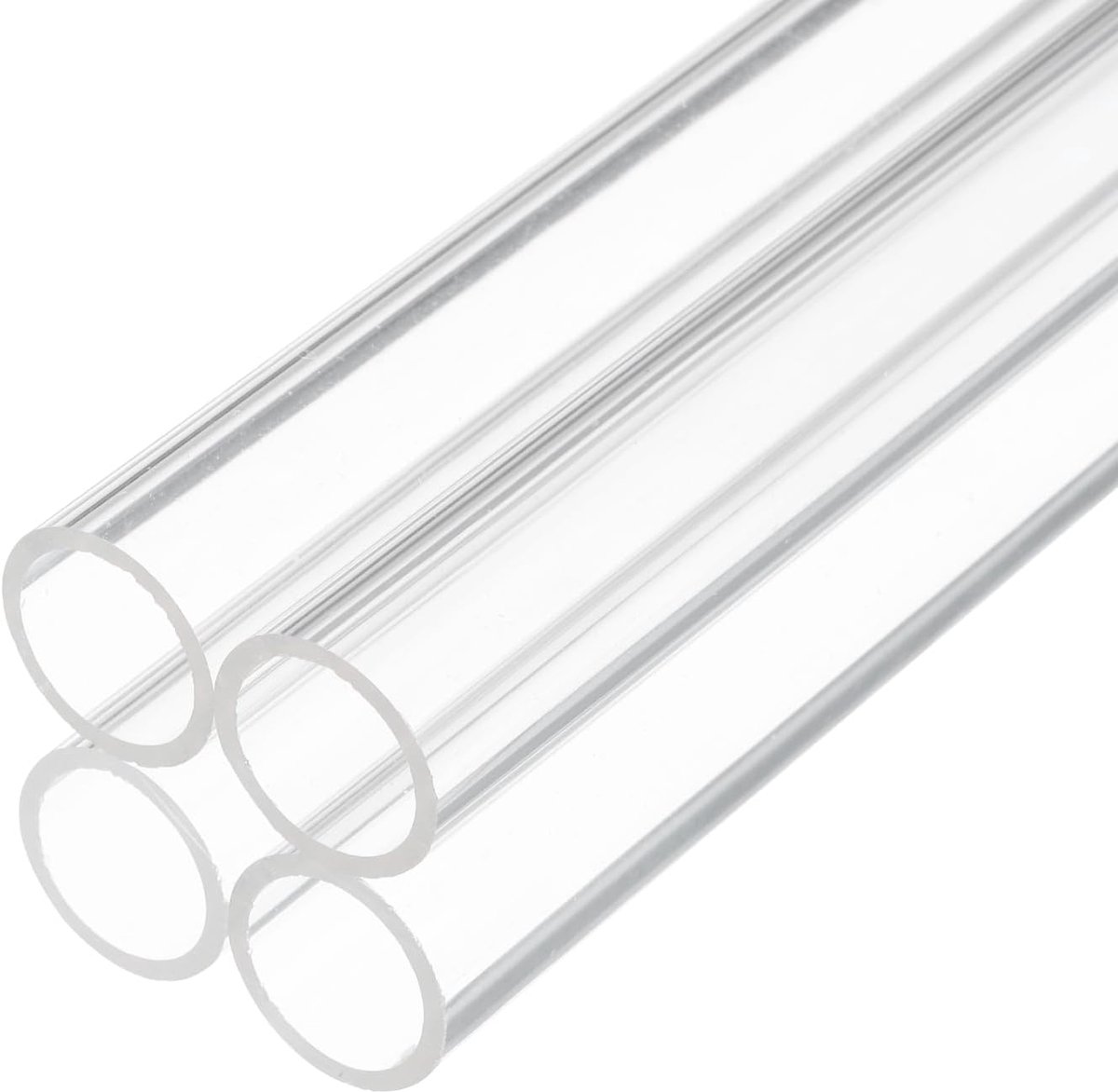 Plastic stijve buis 18 mm x 20 mm (0,7 x 0,8 inch) acryl buis ronde polycarbonaat buis, [voor sanitair, hydrauliek, aquarium, doe-het-zelf] - 4 stuks