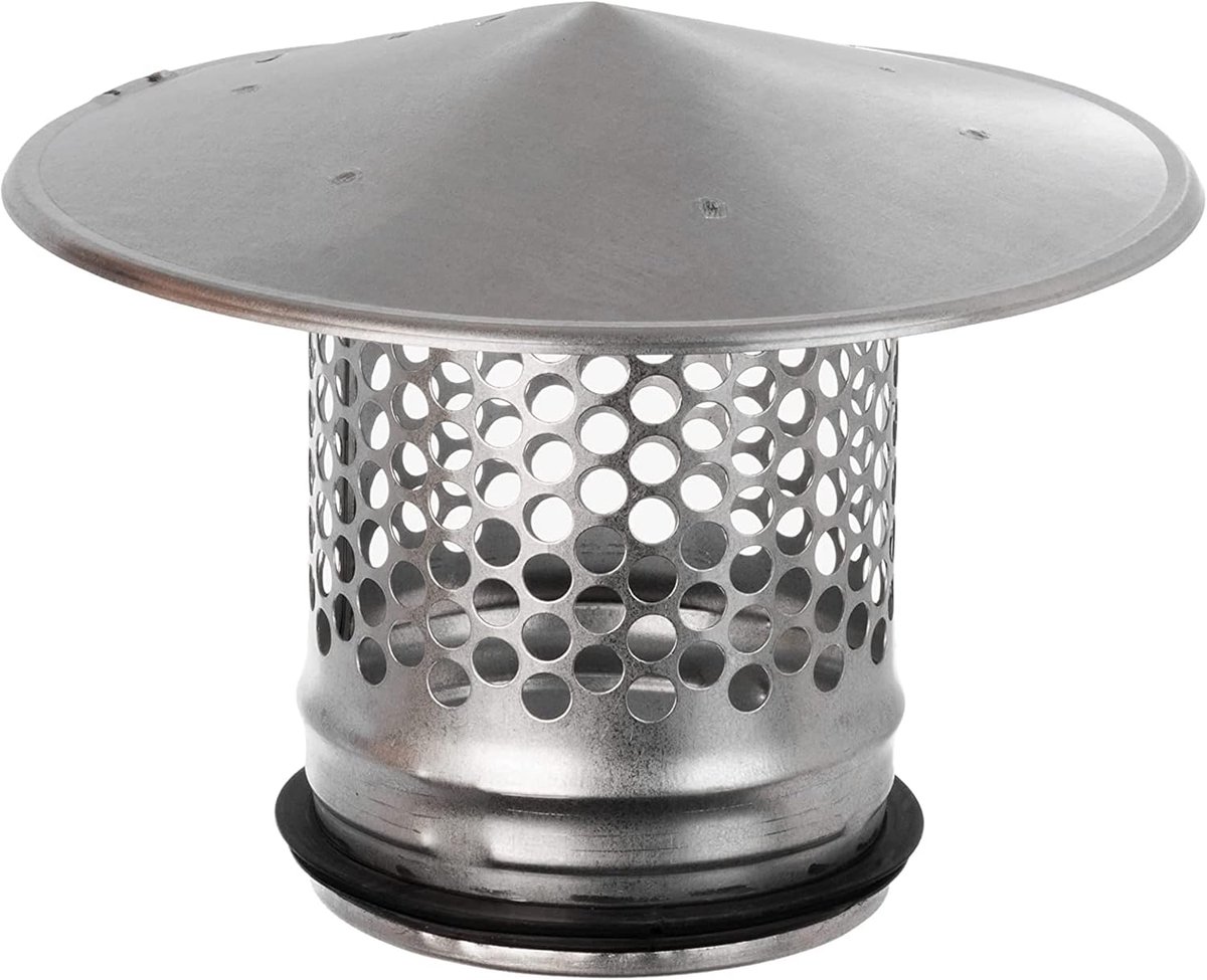 100 mm metalen wikkelbuis - dakkap regenkap - afvoerluchtkap afvoerpijp