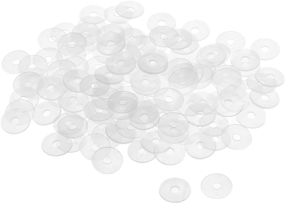 Platte ringen M3 bouten 8 mm OD 1 mm dik helder M4x17mmx1mm