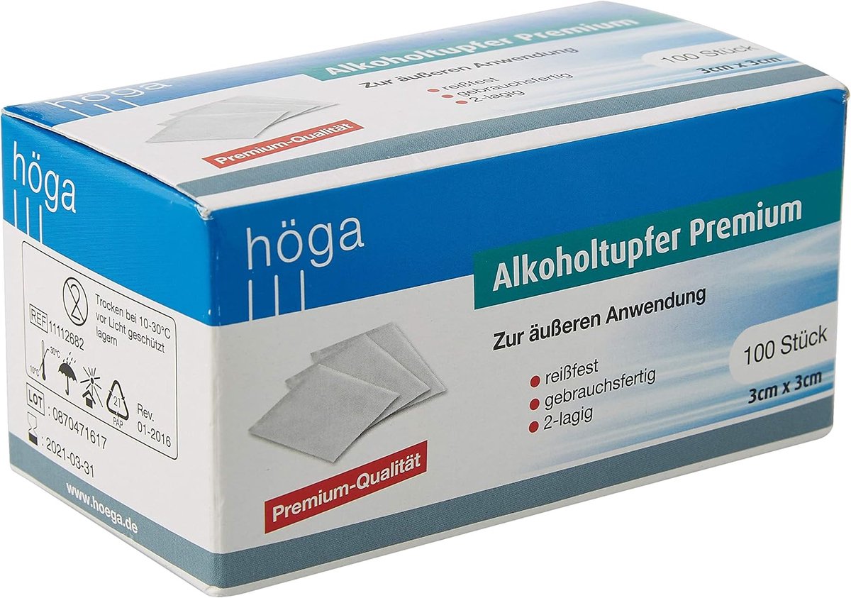 Alcoholdoekjes 2-laags - Tear-resistant - Klaar voor gebruik - Voor het reinigen van de huid - SnelShoppen