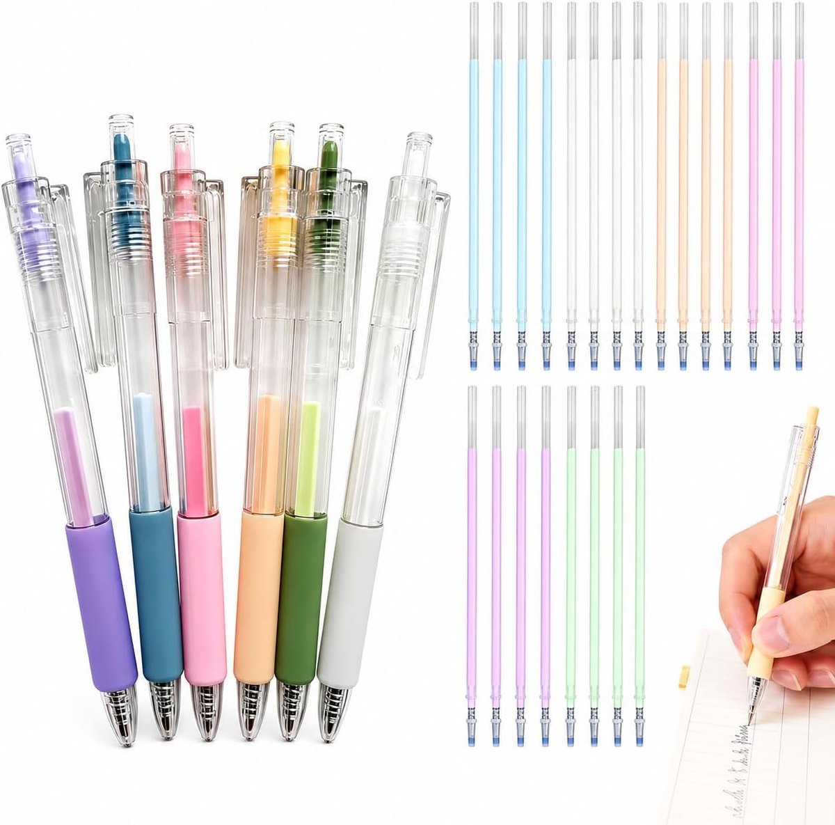 Lijm Pen Set 6 Stuks met 24 Navullingen - Precisie Lijmpennen met Fijne Punt - SnelShoppen
