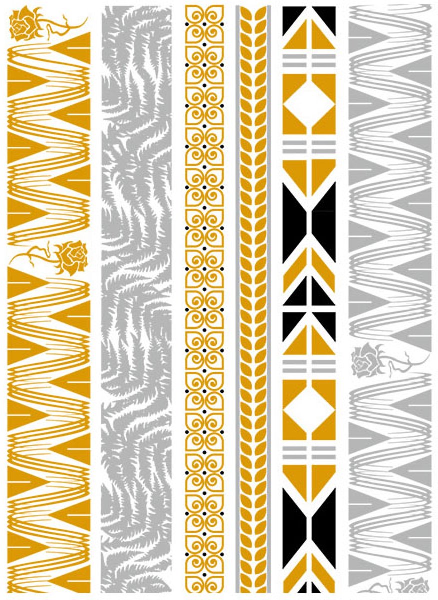 Tijdelijke tattoo sieraad golden tribal enkel 3 dagen