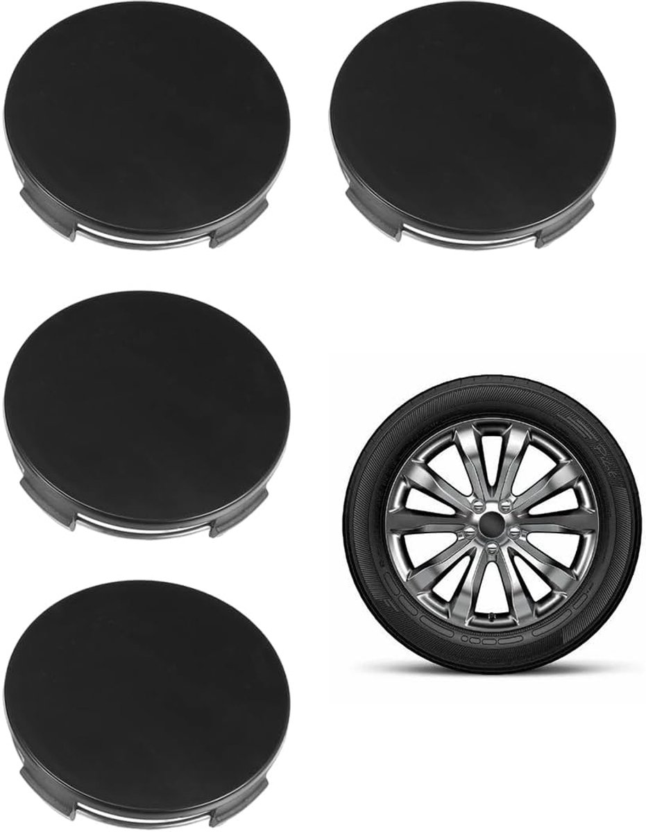 Wielkappen 60 mm Zwart - Universeel ABS - Duurzaam en Weerbestendig - Voor een Mooiere Afwerking - ShopVlot