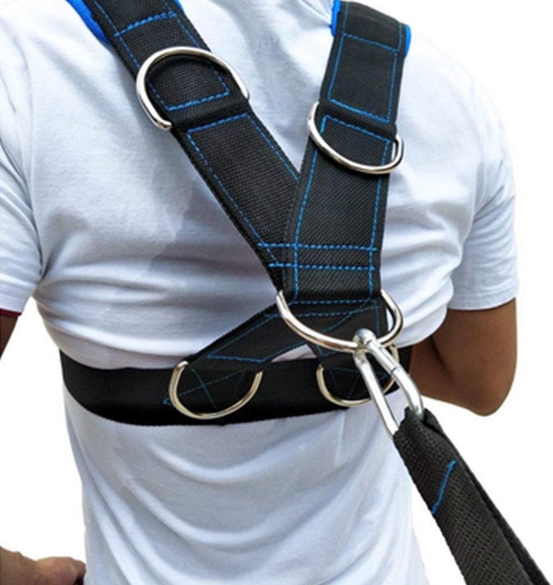 Weerstands harnas strap - nylon - 5 metalen D-ringen - ideaal voor krachttraining - ShopVlot