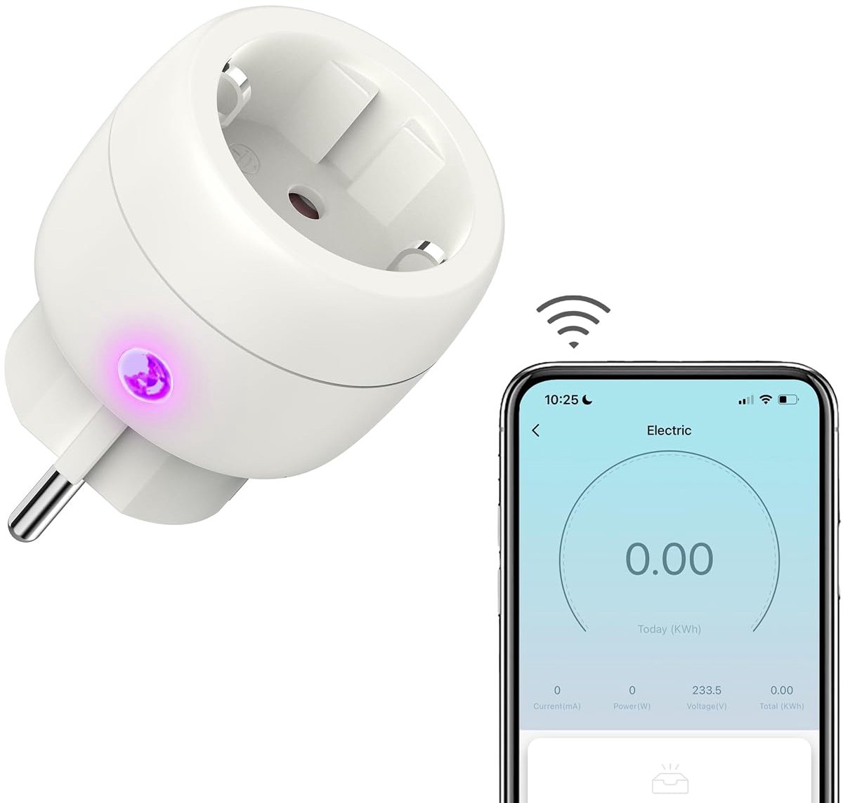Slimme Stekkerdoos 16A - Energieverbruik Meting - Alexa & Google Home Compatibel - Gemakkelijk Te Monitoren - ShopVlot