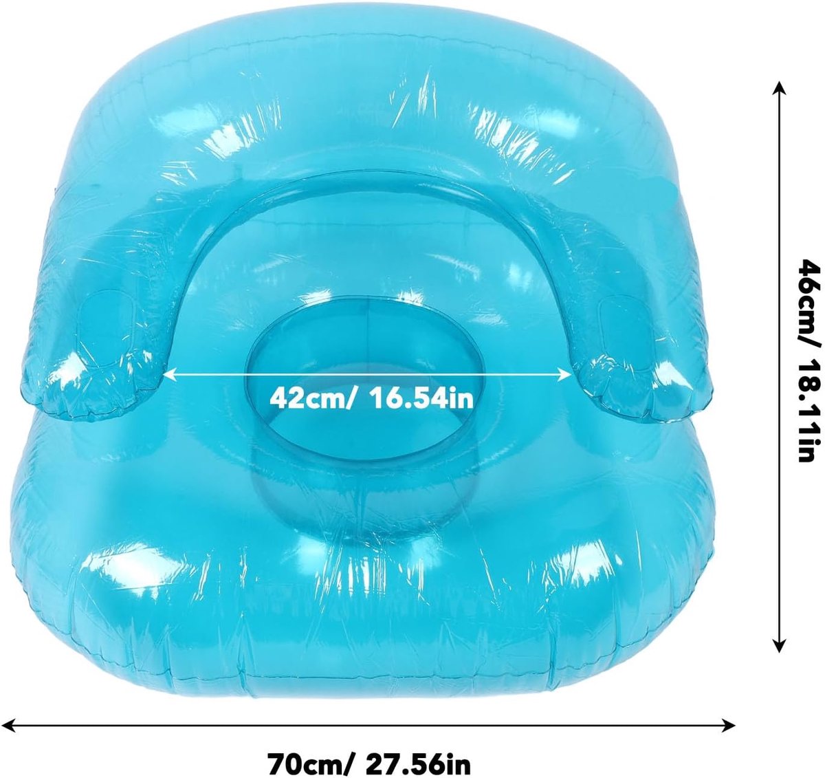 Opblaasbare Sofa voor Volwassenen - Transparant PVC - Blauw - Ideaal voor Buiten en Binnen - ShopVlot