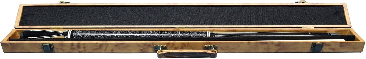 Koffer voor cue 1/1 - Elegante wortelhout uitstraling - Beschermende binnenuitrusting - Ideaal voor de serieuze speler - ShopVlot