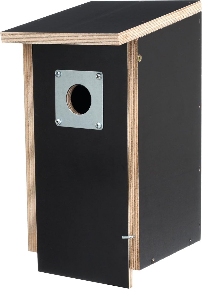 Nestkast met spechtbescherming - grote nestbescherming - 12 x 12 x 24 cm - veilig broeden voor vogels - ShopVlot