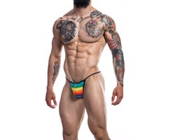 Cut4Men - Sexy Herenstring - Rainbow - Maat M