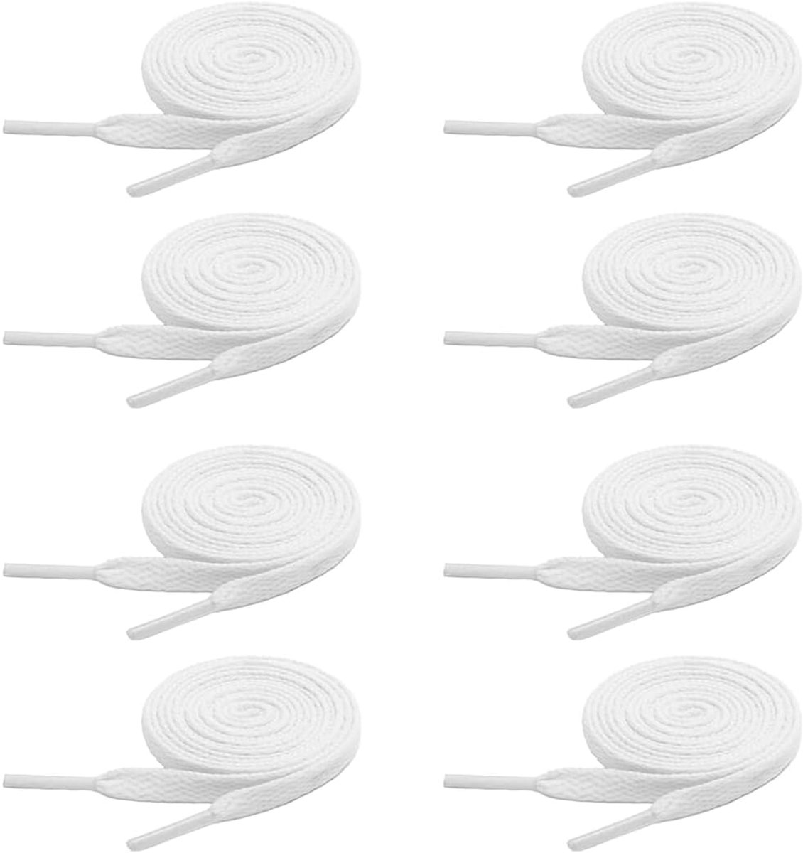 Veters 120 cm - wit - platte schoenveters - ideaal voor gymschoenen - ShopVlot