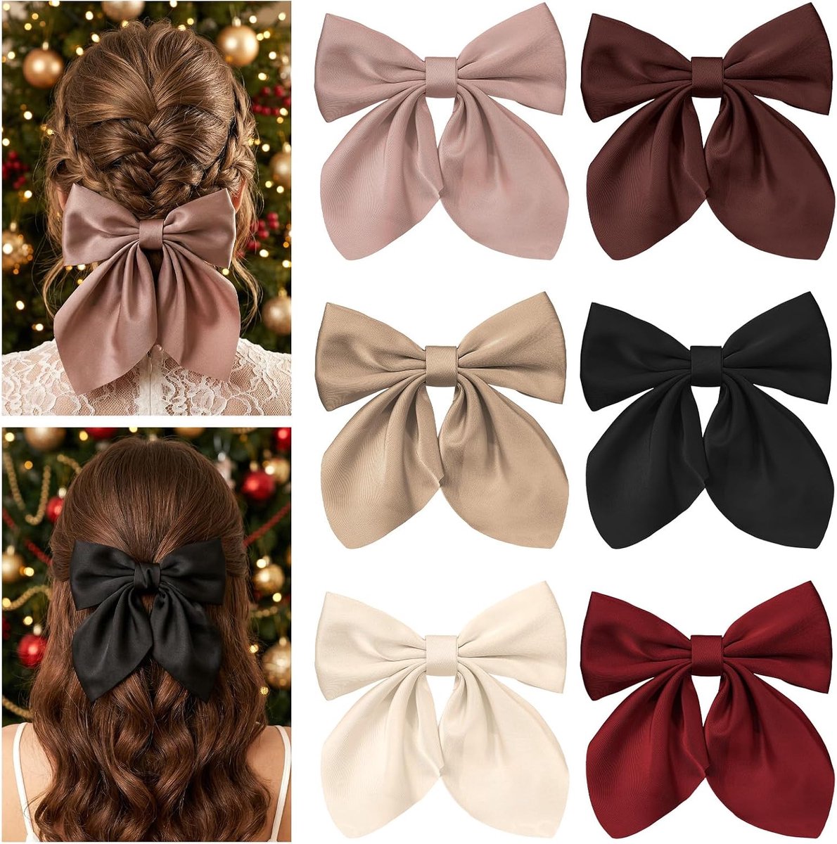 Haarspelden met Strik - Medium - Satijn - Elegante Haaraccessoires voor Vrouwen en Meisjes - ShopVlot