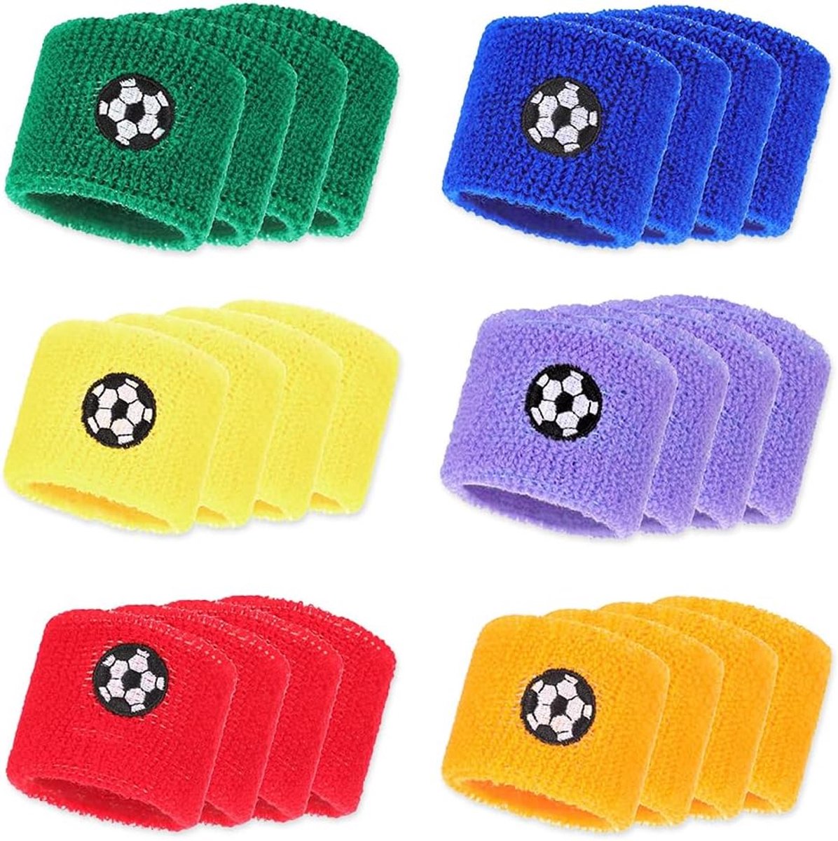 Sportpolsbandjes voor Kinderen 24 Stuks - Kleurrijke Zweetbestendige Armbanden - Bescherming en Comfort - ShopVlot