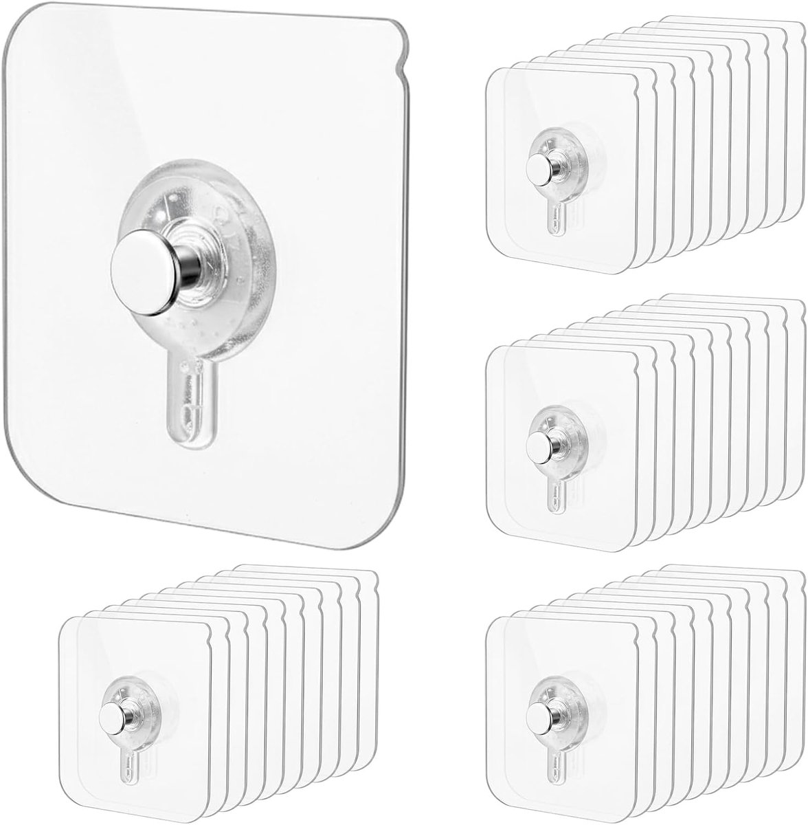 Foto haken zelfklevend - 40 transparante haken - zonder boren - ideaal voor verhuur - m-winkel