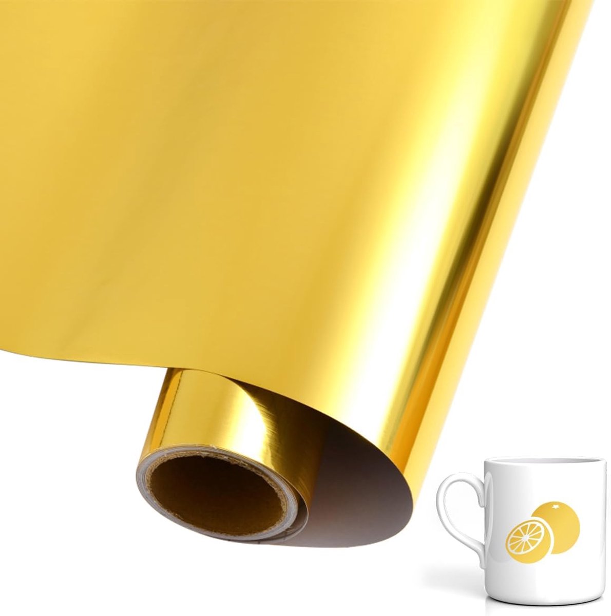 Plotterfolie 30,5 x 200 cm - Gouden vinylfolie - Zelfklevend en glanzend - Perfect voor wanddecoratie - ShopVlot