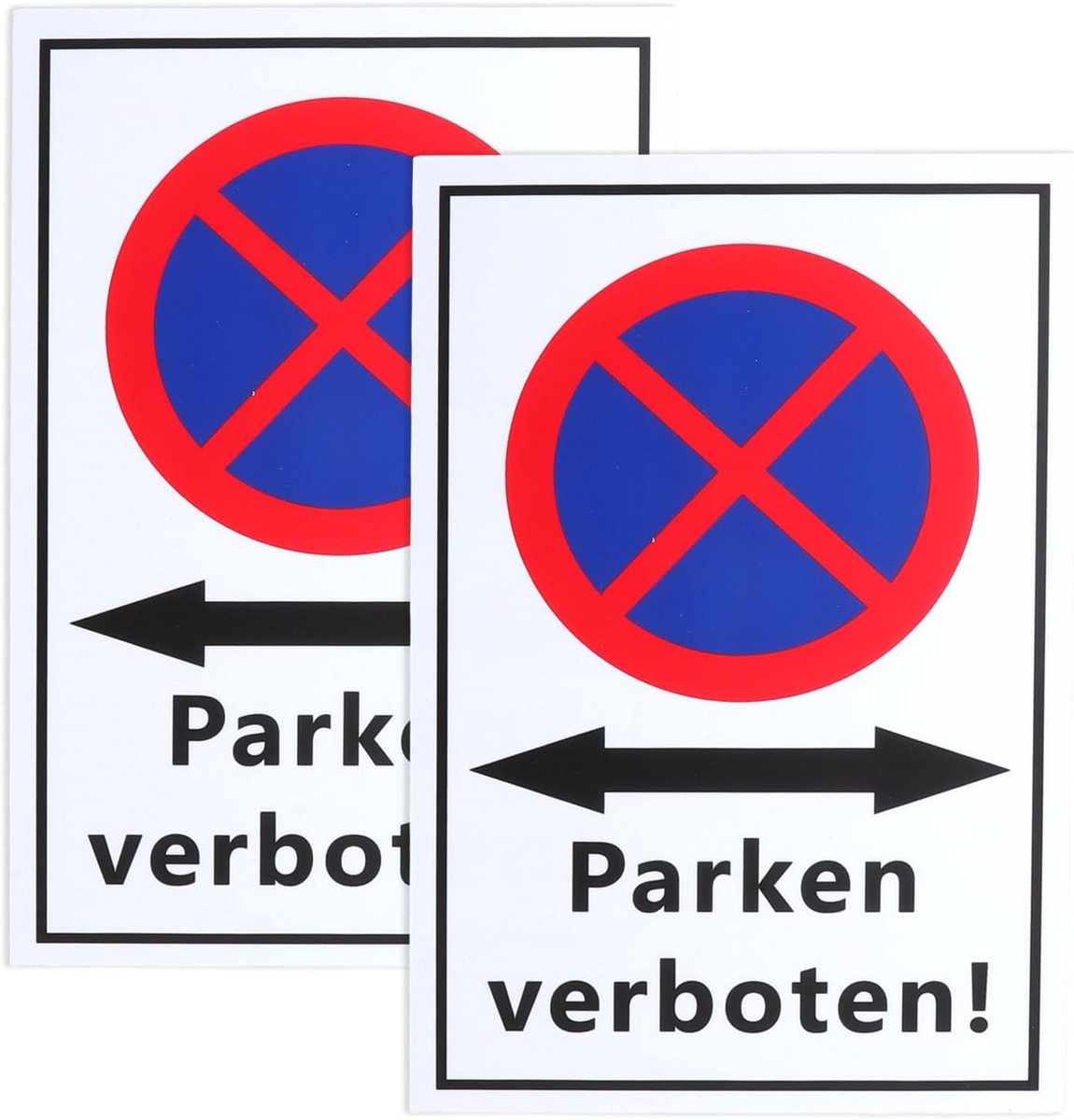 Parkeerbord verboden parkeren - 30 x 20 cm - stevig PVC hard schuimplaat - weersbestendig en UV-bestendig - ShopVlot