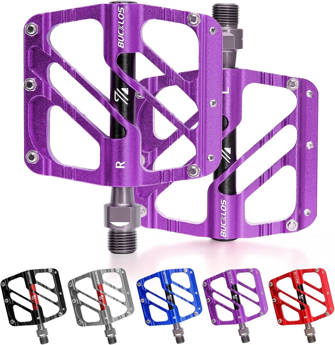 MTB Flat Pedalen 9/16 Inch - Aluminium Legering - Waterdicht en Stofdicht - Perfect voor Mountainbikes - ShopVlot