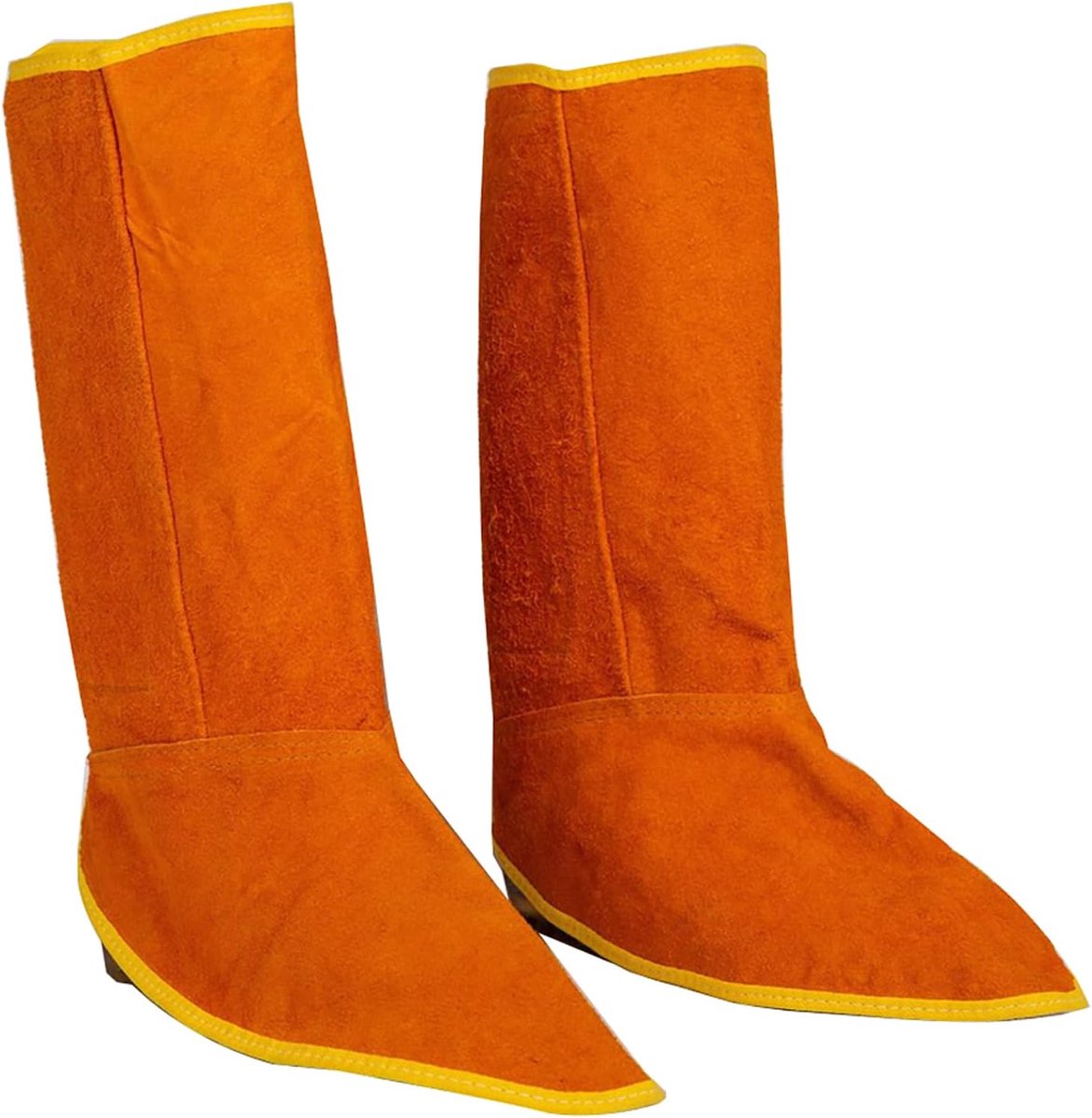 Leer van koeienhuid lasbescherming, 1 paar vlambestendige schoenhoezen, beschermers voor lasschoenen, lasbeschermende voetbekleding voor lasser vlambestendige voetbescherming