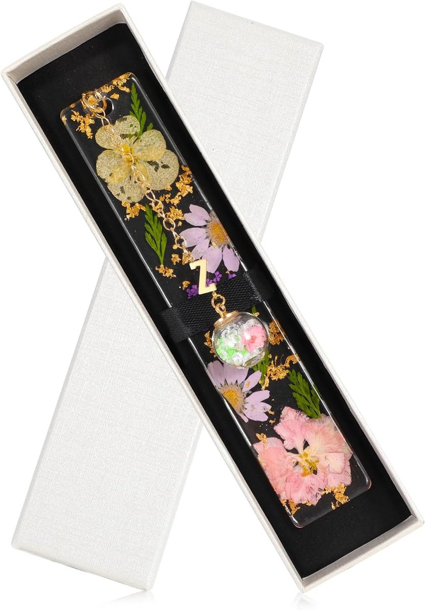 Bladwijzer, gepersonaliseerde bladwijzer, lerarengeschenken, originele boekenlegger, initiële Z-bladwijzers voor vrouwen, schattige gedrukte bloemen boekenleggers vrouwen, minnaargeschenken voor
