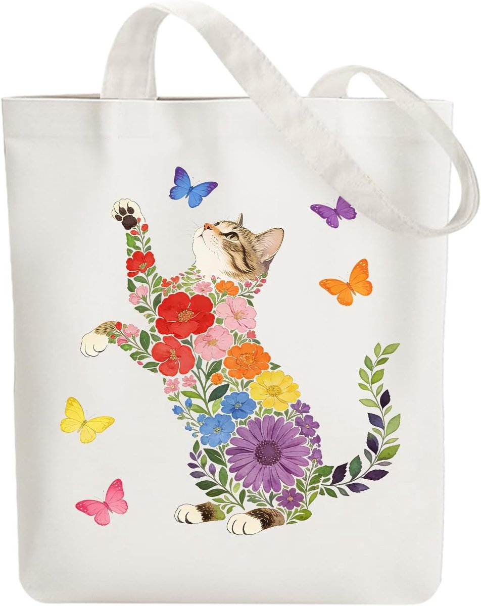Herbruikbare Katoenen Tas voor Vrouwen, Duurzame en Opvouwbare Doek Schoudertassen met Rits Zakken voor Winkelen, Vakantie, Werk, Gym