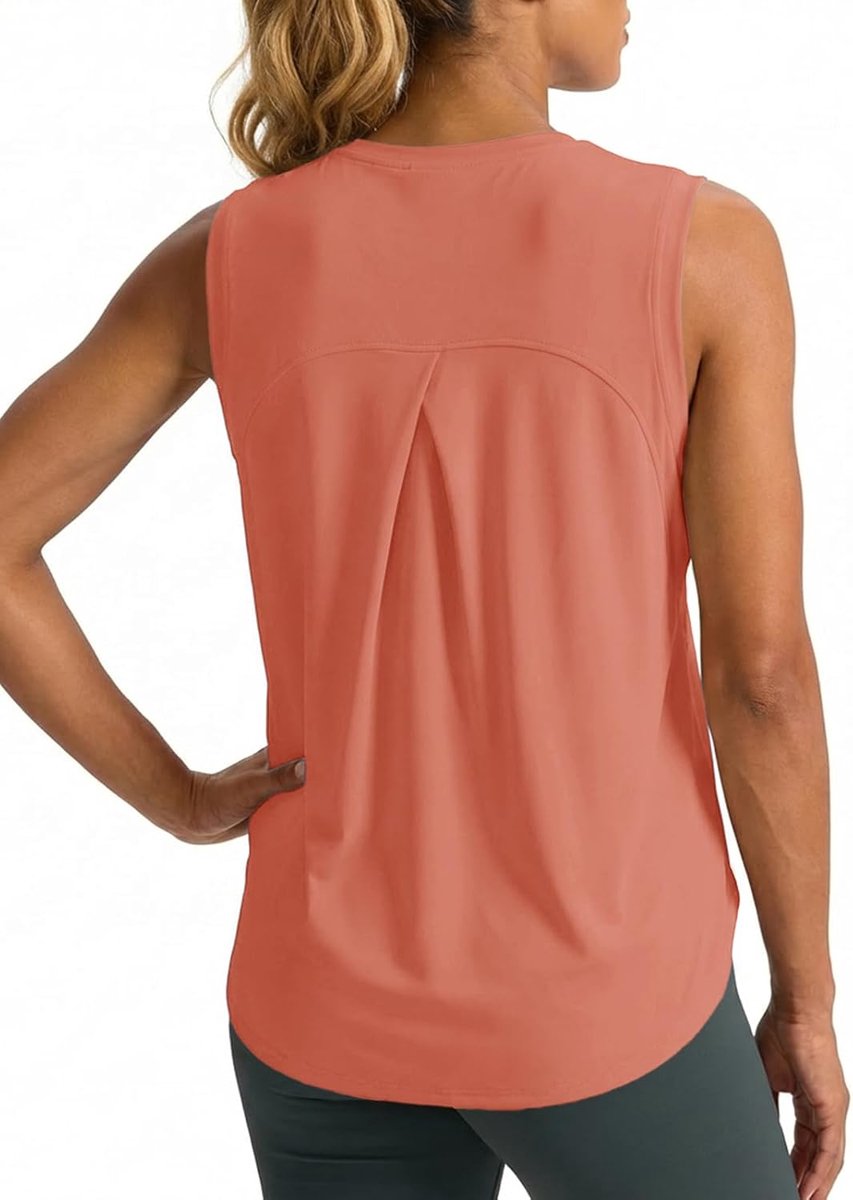 Dames mouwloos sport tank tops zomer workout T-shirts ronde hals yoga shirt