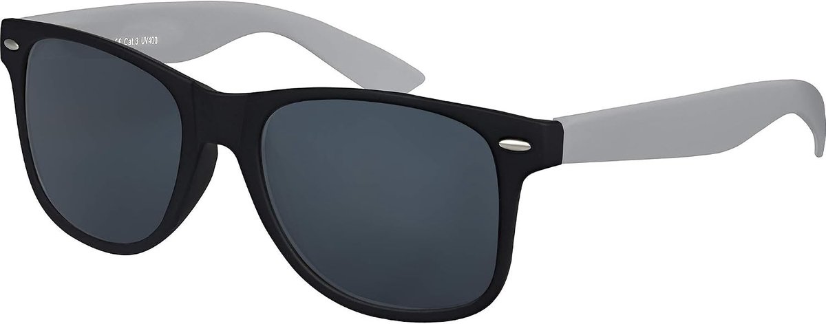 Balinco UV400 CAT 3 CE nerd zonnebril met rubber in retro stijl vintage unisex bril met veer scharnieren