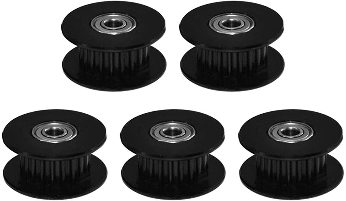 5-Stück iMetrx GT2 Pulley Zahnriemenscheibe Breite 10mm Teeth 20 (Innere Bohrung 5mm) für 3D Drucker Zahnriemenscheibe Black